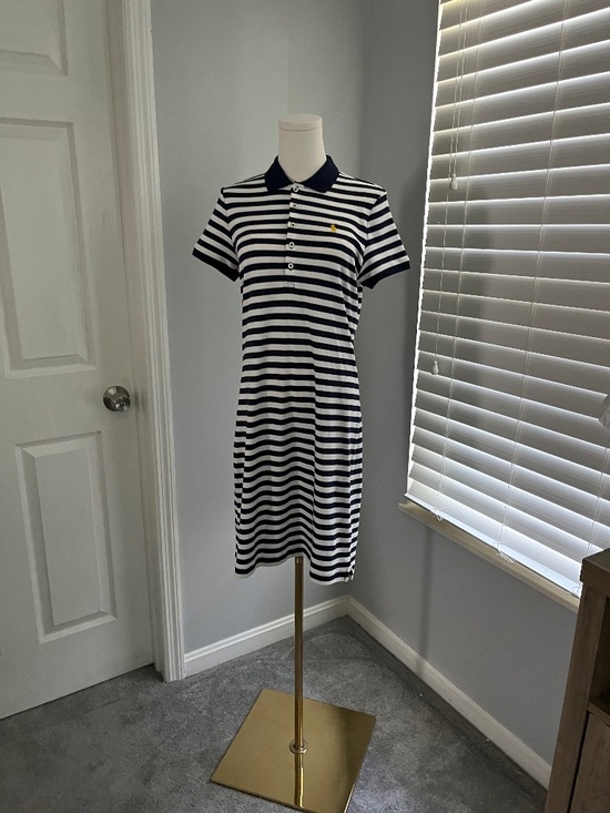 Ralph Lauren Dresses & Skirts - Ralph Lauren Polo Striped Navy White Midi Polo Dress Short Sleeve S/M